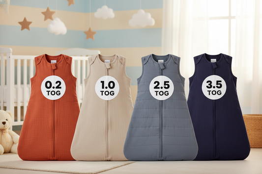 TOG sleep sack bags with different TOG ratings