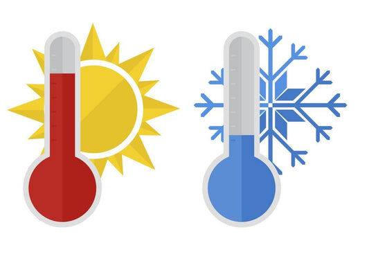 Warm thermometer and cold thermometer