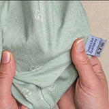 sleep suit fabric stretch sage green 0.2 TOG tag