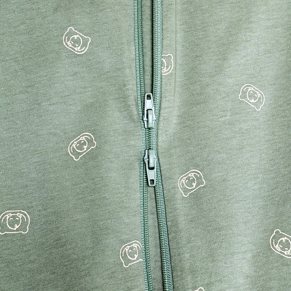goldilocks sleep suit double zip sage green